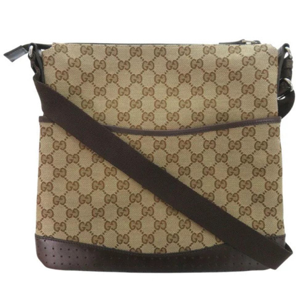 Gucci GG canvas brown shoulder bag